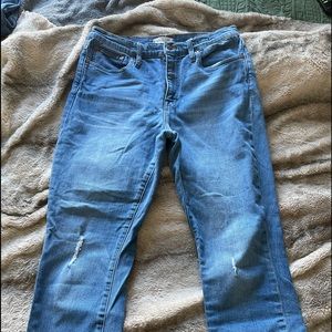 FINAL REDUCTION: Madewell high rise slim crop boyfriend jeans. Size 29